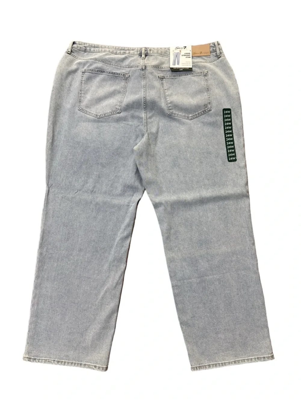 Light Wash loose Straight Leg Jeans light blue